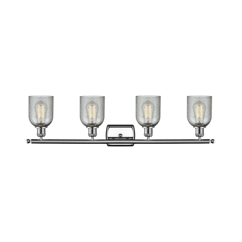 Éclairage de salle de bain à intensité variable 4 lumières Vella, Ampoule incandescente rétro de 60 watts, Anthracite