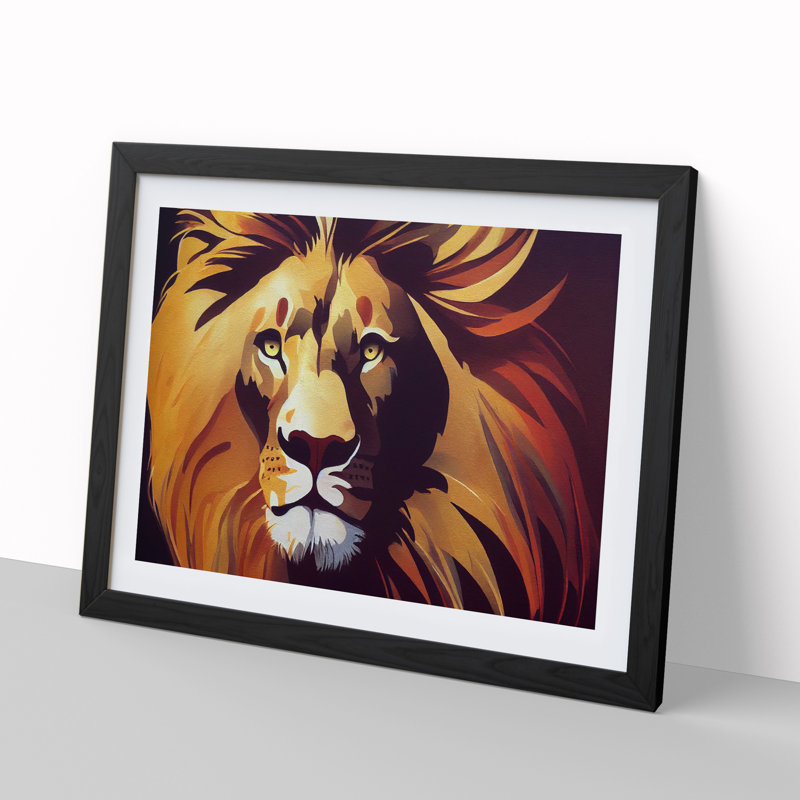 Unbelievable Lion - Framed Print, Black, 25cm H x 34cm W x 2cm D