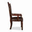 Ensemble de 2 chaises avec accoudoirs en similicuir brun Agatha