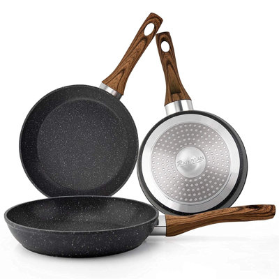 Poêle à frire antiadhésive en aluminium 3 pièces Onewell
