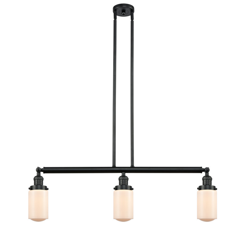 Lemoine 3 - Light Kitchen Island Pendant, LED, Matte White, Matte Black