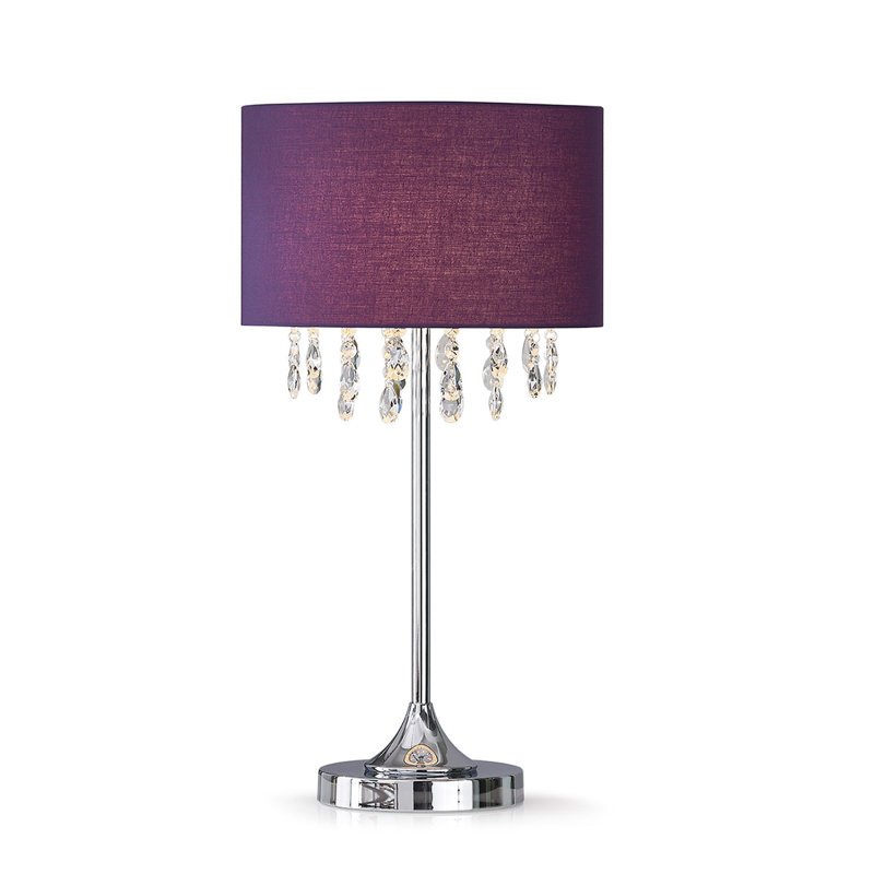 Elina Metal Table Lamp, Purple