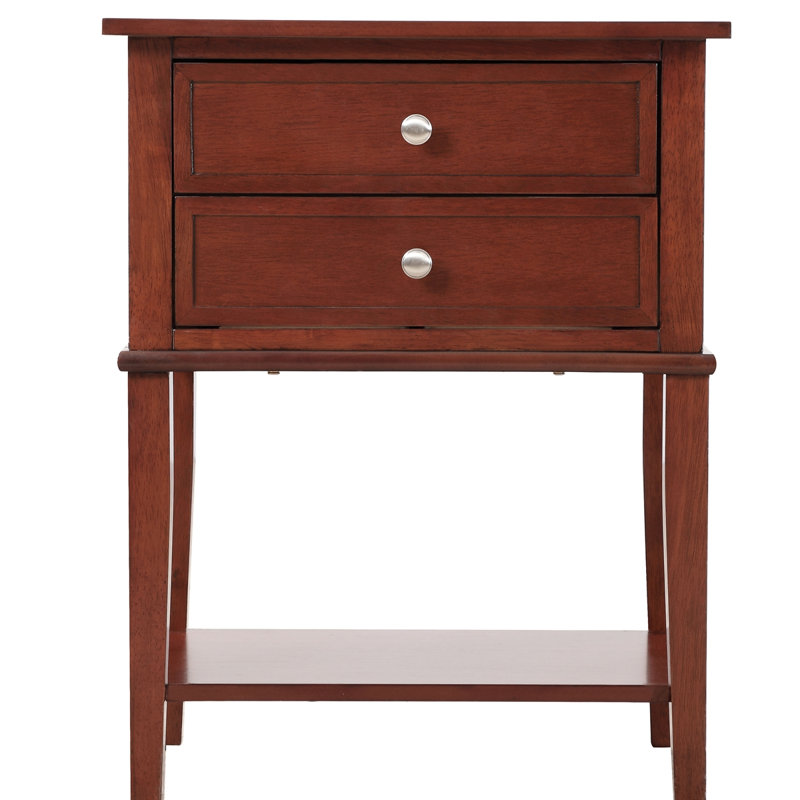 Table de chevet élégante avec tablette de rangement