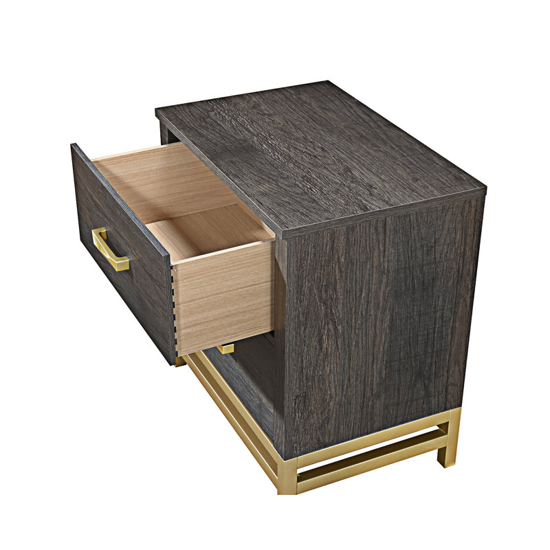 Table de chevet avec tiroirs