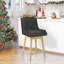 Tabouret de bar et de comptoir pivotant avec cadre en bois massif Honya (ensemble de 4)-1275270823-1275502573-1275270840