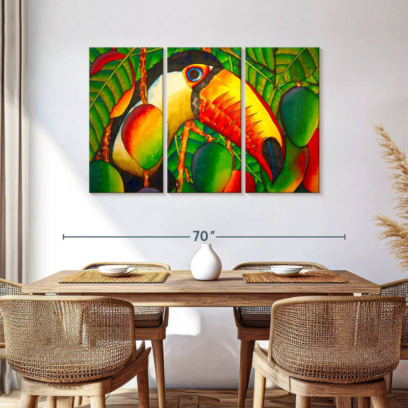 Paradise Toucan, 36" H x 57" W