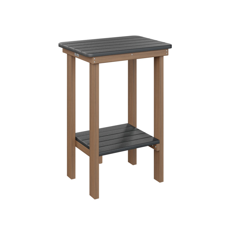 Berlin Gardens Rectangular End Counter Table, Antique Mahogany, Black
