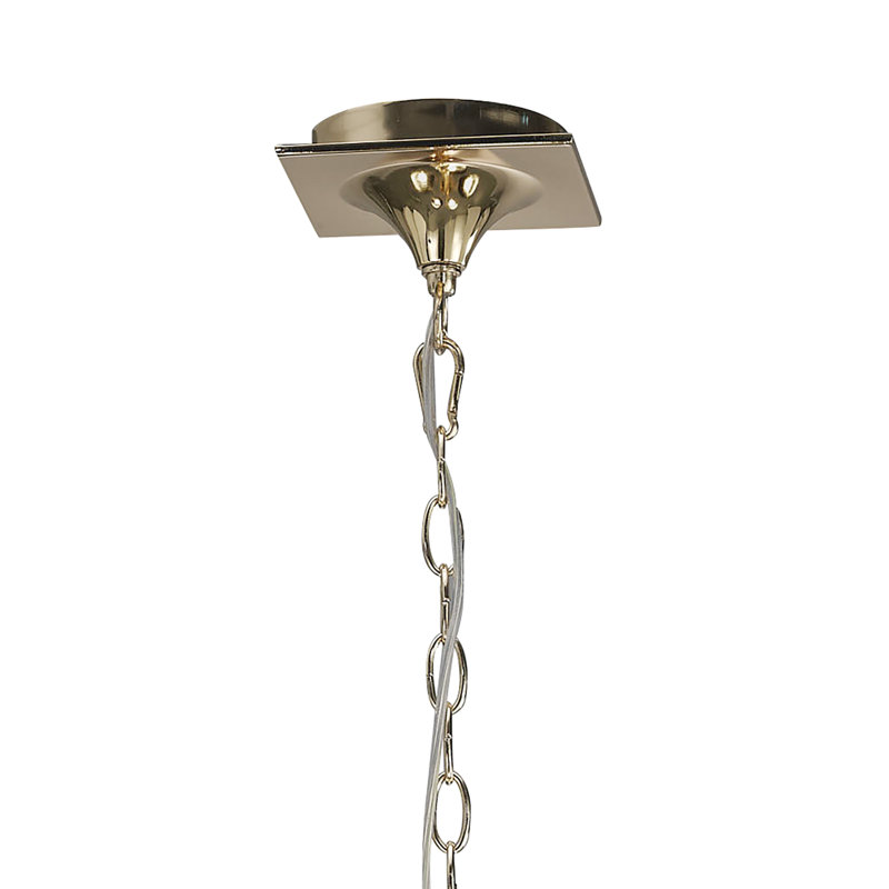 Eurich 5 - Light Shaded Chandelier, French Gold/Black