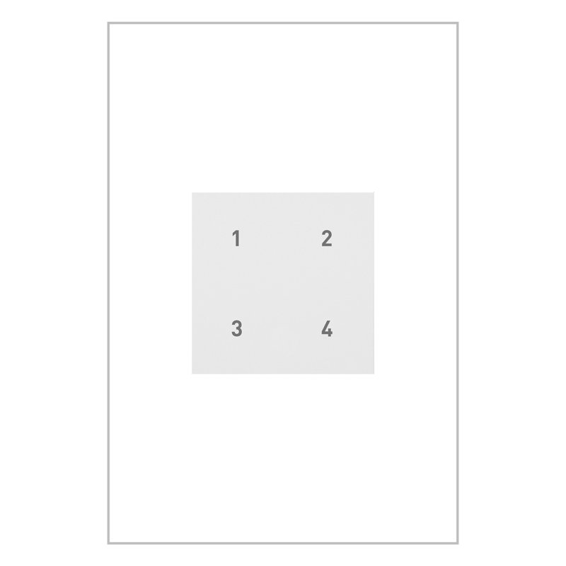 Commutateur de scène intelligent sans fil Adorne avec Netatmo, graphite, Blanc