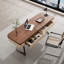 Bureau d'écriture contemporain 63 "avec tiroirs intégrés et base en métal simplifiée Coleharbor