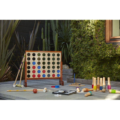 Black Wood Tic-Tac-Toe Game Set