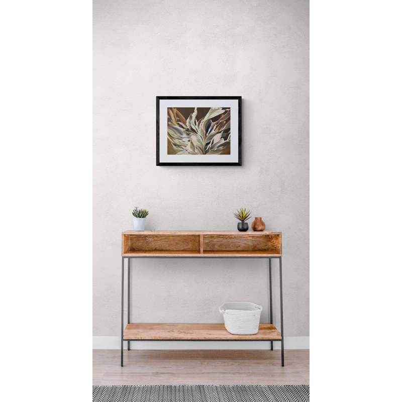 Visceral Flames Print by Novi Lim, Black Framed Canvas, 25" H x 33" W