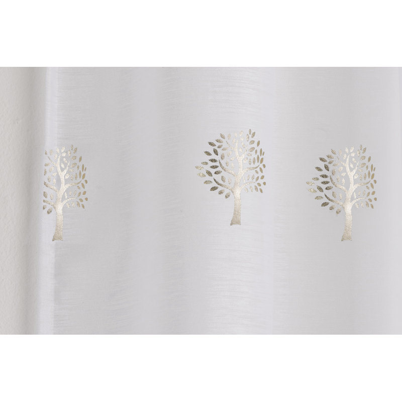 Langmann Semi Sheer Curtain Single Panel, 140 W x 183 D cm, Grey
