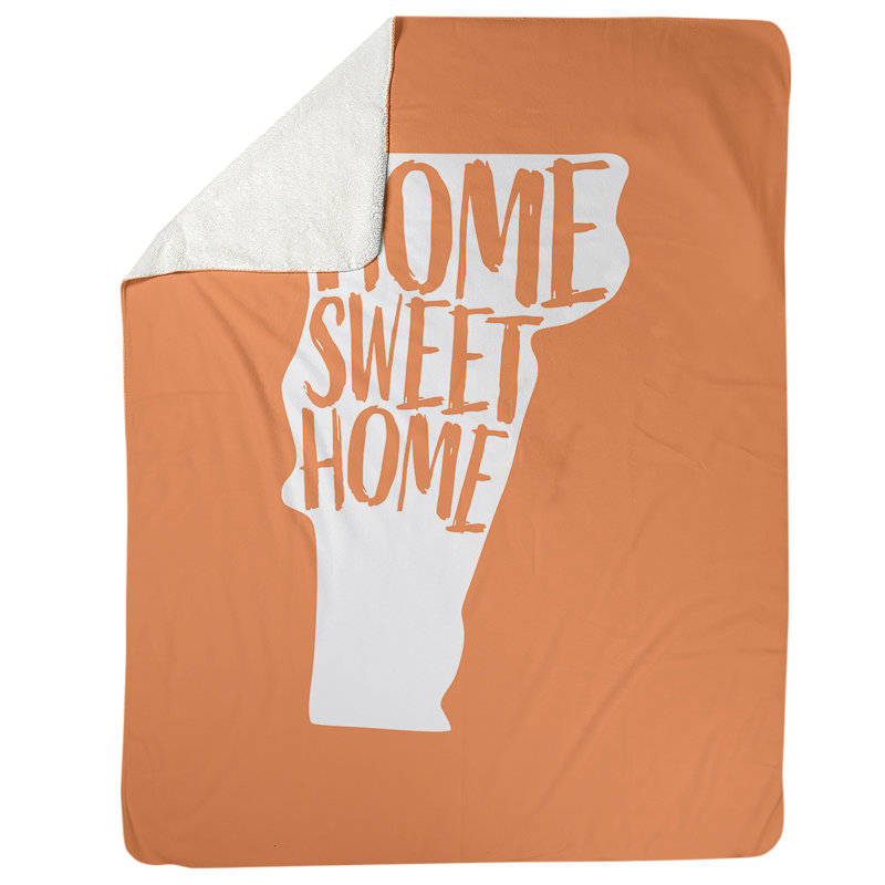 Jeté en polaires pour vermont home, l 52,5 po x L 62,5 po, Orange