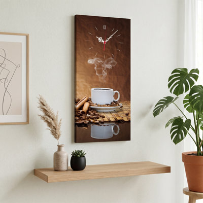 Horloge murale artistique en toile