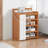 Space-Saving Foldable Shoe Rack - Multi-Layer Bamboo Shoe Organizer For Home, Entryway Storage With Dust-Proof Curtain