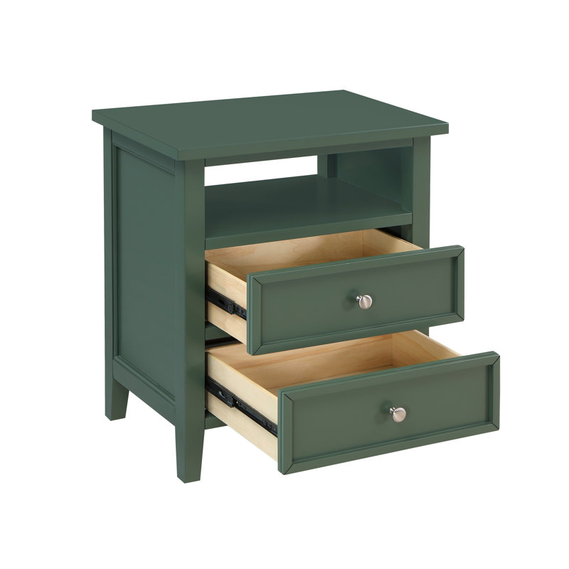 Table de chevet 2 tiroirs Mid-Century