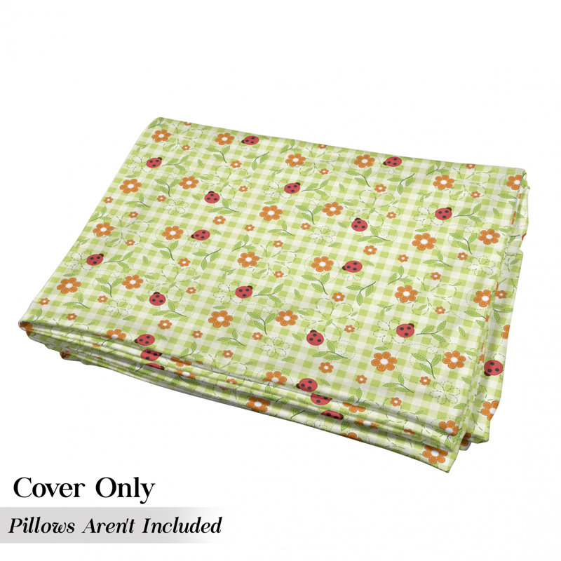 Housse de coussin d'extérieur Fleurs et coccinelles, H 2 po x l 36 po x P 88 po
