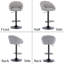 Swivel Upholstered Adjustable Height Counter Stool with Metal Frame-85419885