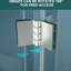 Porte de douche en nickel brossé l 30 po x H 72 po - imperméable à l'eau, réglable pour s'adapter à divers espaces, accessoire de salle de bain maximisant l'espace