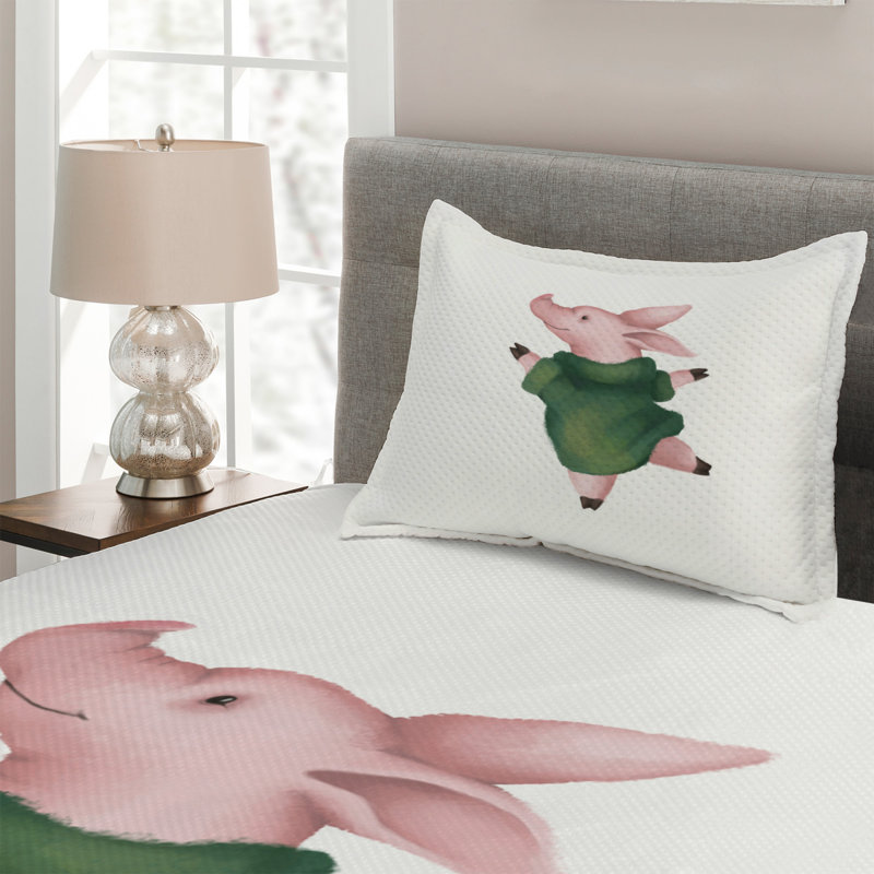 Polyester Coverlet, Twin Bedspread + 1 Sham