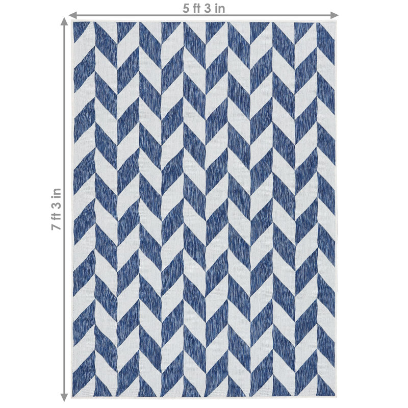Amberjo Geometric Indoor / Outdoor Rug, 7' x 5'