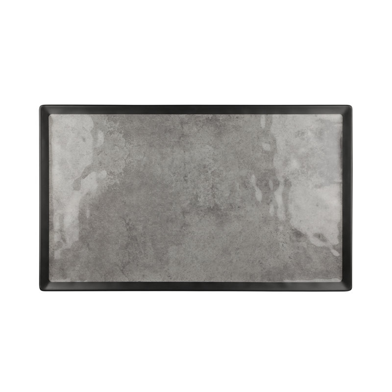 Plateau en mélamine Kobe, Argent, H 0,5 po x l 20,75 po x P 12,75 po