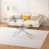 Table basse argentée de 39 po