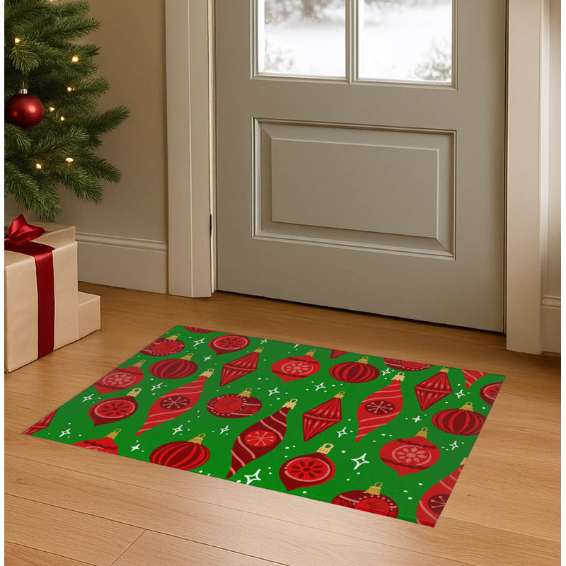 Paillasson Ornaments, L 60 po x L 84 po, Vert