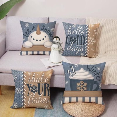 Housses de coussin en fausse fourrure - blanc - 18 po x 18 po, housses de coussin à rayures douces et pelucheuses, ensemble de 4, décor moderne et confortable pour canapé, canapé ou lit