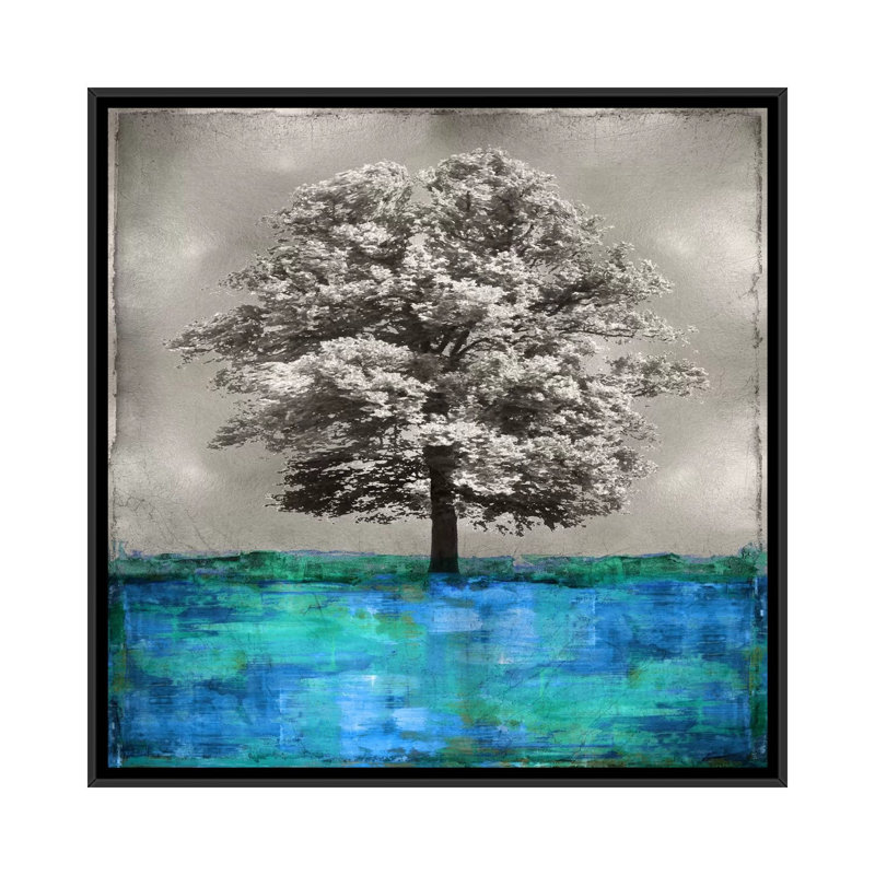 « stately », impression sur toile, H 18 po x l 18 po x P 1,5 po, Toile avec cadre flottant noir, Pas de tapis