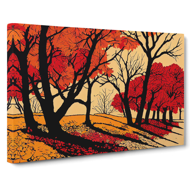 Cute Autumn Forest - Wrapped Canvas, 50cm H x 76cm W x 3cm D