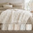 Ivory Ruched Fur Throw 50x60"-536559239