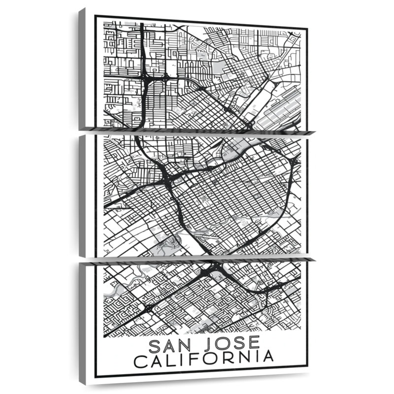 Carte de la ville de Aliaz San Jose, H 32 po x l 20 po