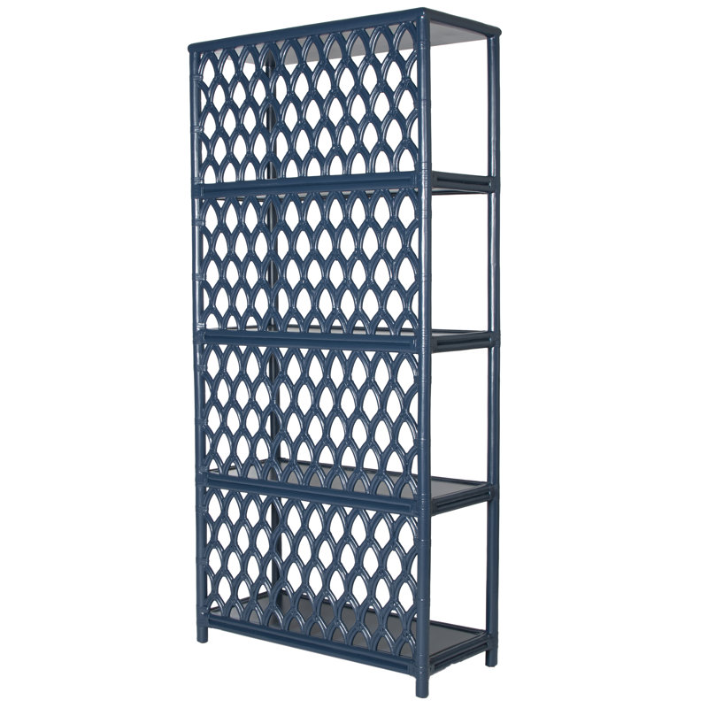 Casablanca Solid Wood Bookcase, Navy Blue