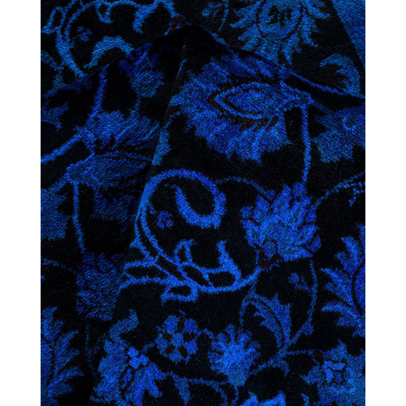 Tapis bleu noué à la main Weirsky - One-of-a-Kind Weirsky