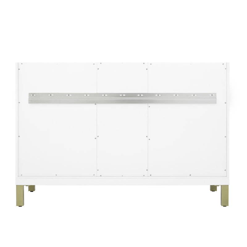 Chicago 48'' W Single Vanity, Glossy White, Ethereal Noctis