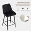 Slivno Upholstered Counter Stool with Metal Frame-1183868091