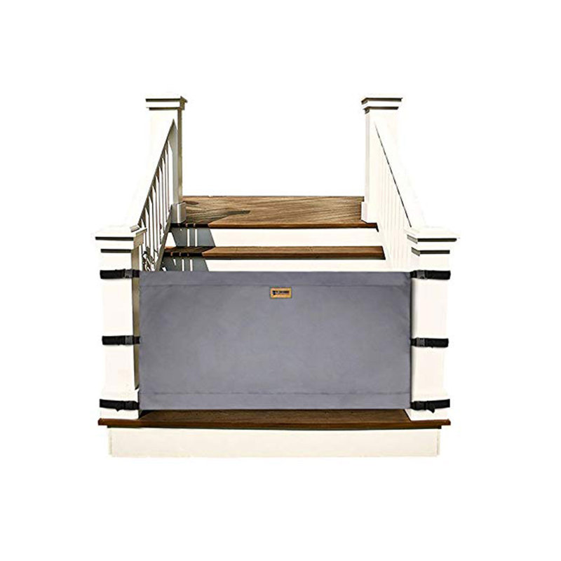 Safety Gate, 32" H x 42" W x 0.15" D, Gray
