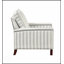Fauteuil inclinable 1 pièce avec tissu à rayures, garniture cloutée et structure en bois massif pour un confort classique