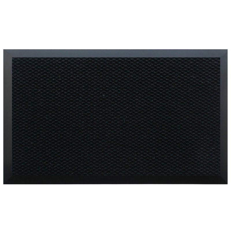 Non-Slip Outdoor Doormat, Black, 5' x 6'