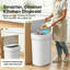 Poubelle de cuisine 13,2 gallons rectangulaire en plastique sans contact avec capteur de mouvement, blanc - Basics by Wayfair ™-131669907