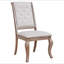 Ensemble de chaises à dossier capitonné crème et orge brun (ensemble de 2)-705499096