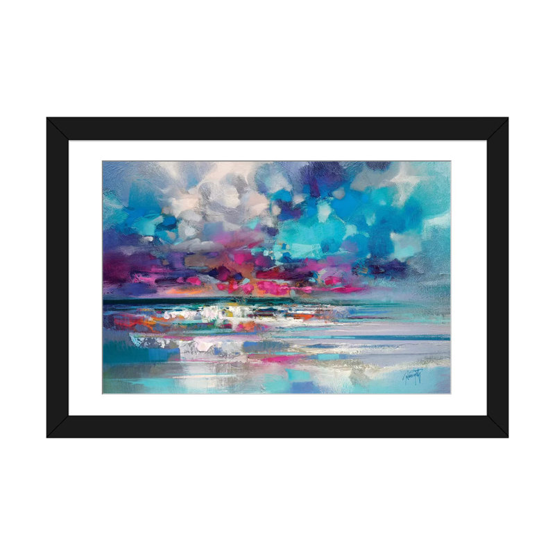 « Atlantic Magenta », reproduction sur toile, H 16 po x l 24 po x P 1 po, Papier beaux-arts encadré noir