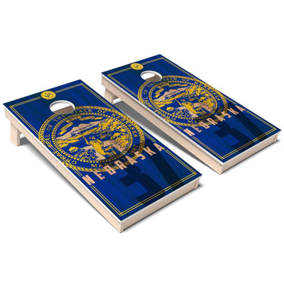 Nebraska State Flag 2.0 All-Weather Composite Cornhole Board Set