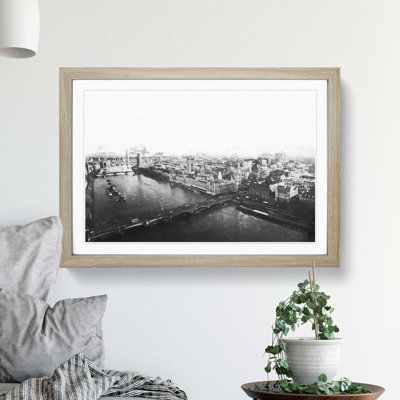 London City Skyline in Abstract - Picture Frame Graphic Art Print
