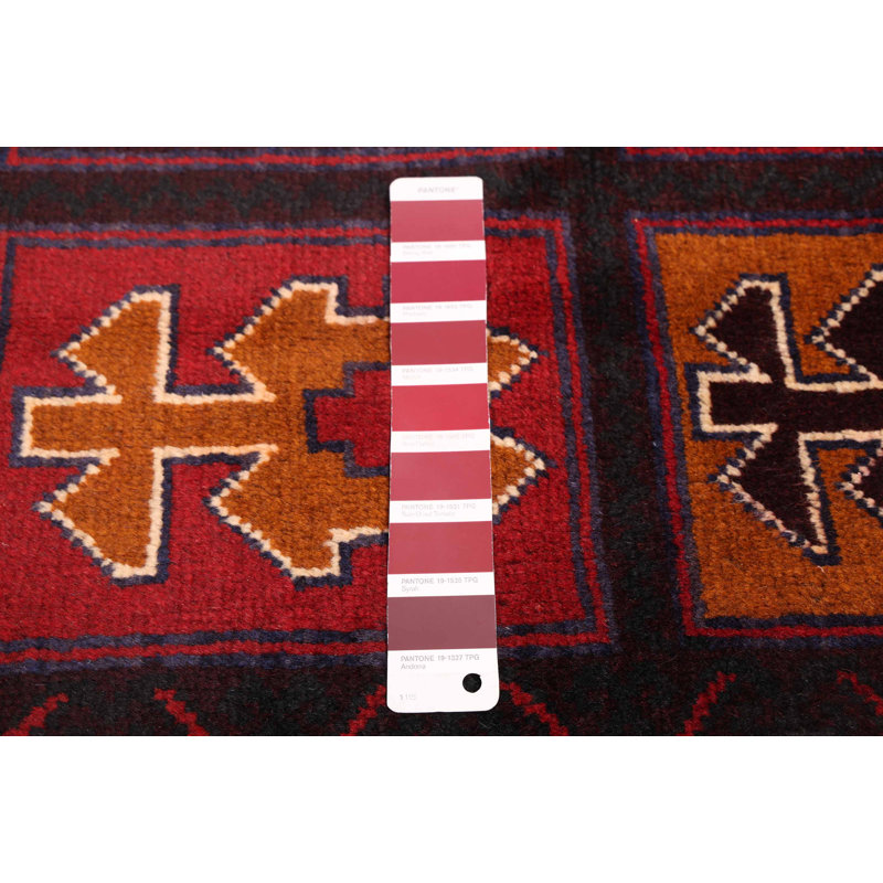 Tapis rouge Teimani 3 pi 5 po x 6 pi 2 po