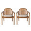 Chaise de salle à manger avec coussin Meja, ensemble de 2
