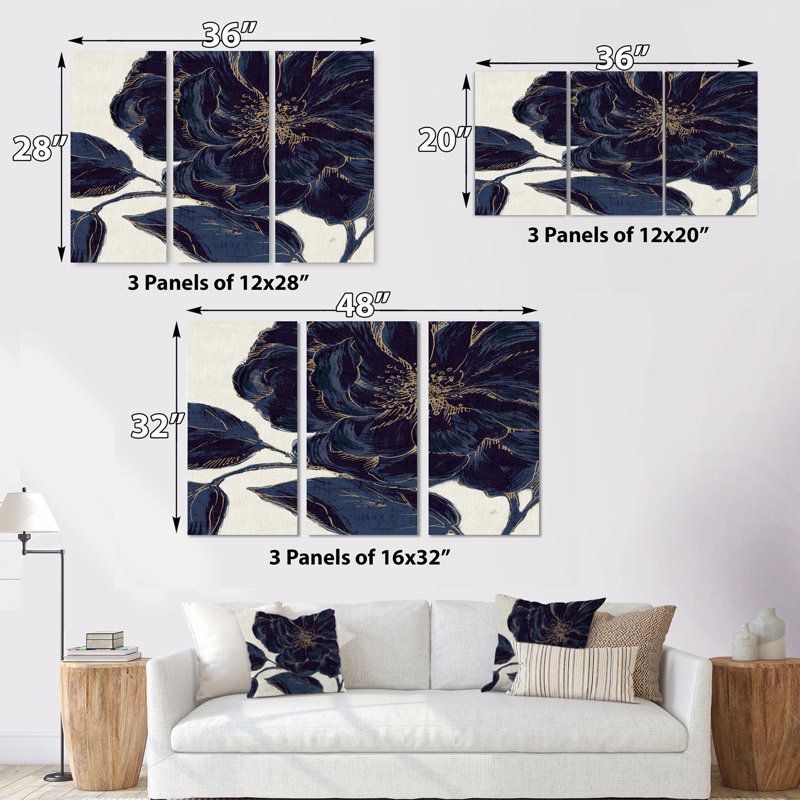 Rose foncé doré - reproduction d'art sur toile tendue, H 28 po x l 36 po x P 1 po