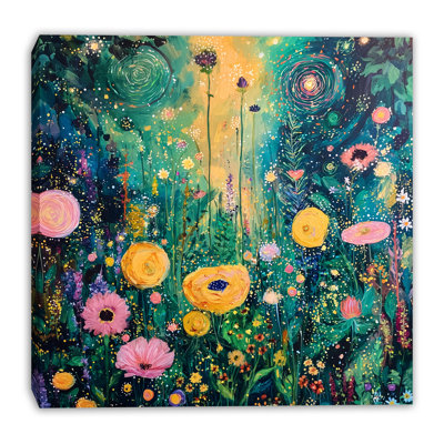 Dream Garden Night Wrapped Canvas Wall Art